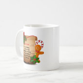Weihnachts-Scroll-Brief an Santa Funny Mug Kaffeetasse (Vorderseite Links)