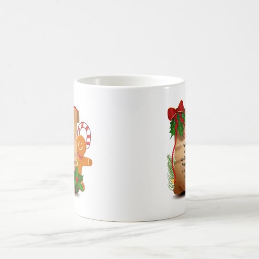 Weihnachts-Scroll-Brief an Santa Funny Mug Kaffeetasse (Mittel)