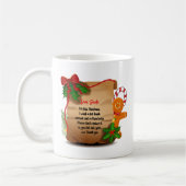 Weihnachts-Scroll-Brief an Santa Funny Mug Kaffeetasse (Links)