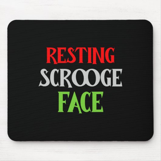 Weihnachts-Scrooge Gesicht Funny Men Fam Mousepad (Vorne)