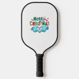 Weihnachts-Scrub Frohe Weihnachten Weihnachten Wei Pickleball Schläger