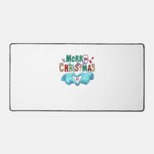 Weihnachts-Scrub Frohe Weihnachten Weihnachten Wei Schreibtischunterlage