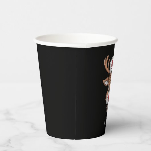 Weihnachts-Scrub Top Rentier Gummihandschuhe Krank Pappbecher (Rechts)