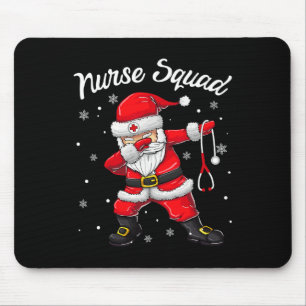 Weihnachts Scrub Tops Frauen Dabbing Santa Scrubs  Mousepad