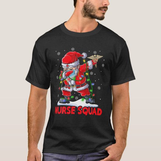 Weihnachts Scrub Tops Funny Dabbing Santa Scrubs N (Vorderseite)