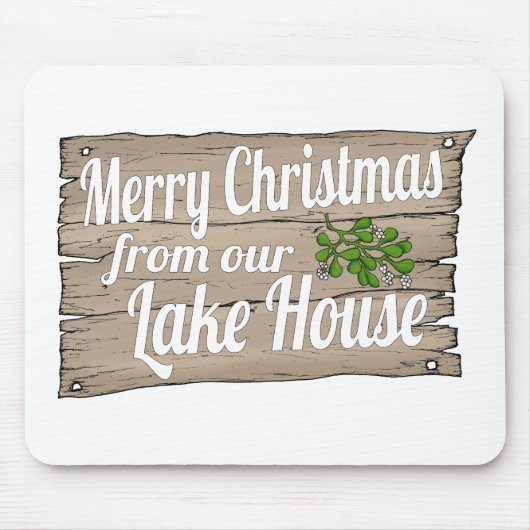 Weihnachts-Seehütte Mousepad (Vorne)