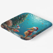 Weihnachts-Seepferd und Meeresschildkröte Pappteller (Gewinkelt)