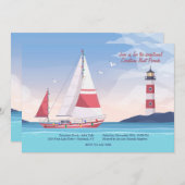 Weihnachts-Segelboot-Parade Einladung (Vorne/Hinten)