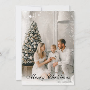 Weihnachts-Segeln Eleganter Urlaub Fotokarte Einladung