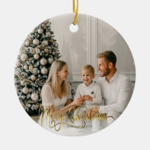 Weihnachts-Segeln Eleganter Urlaub Fotokarte Keramik Ornament