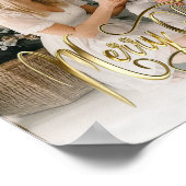 Weihnachts-Segeln Eleganter Urlaub Fotokarte Poster (Ecke)