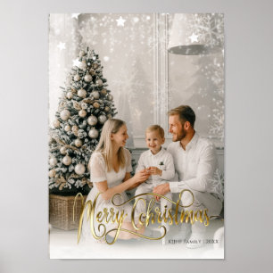 Weihnachts-Segeln Eleganter Urlaub Fotokarte Poster