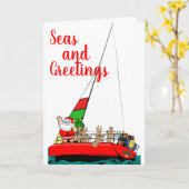 Weihnachts segeln karte (Gelbe Blume)