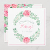 Weihnachts-Segen Bloral Eukalyptus-Weihnachtskarte (Vorne/Hinten)