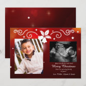 Weihnachts Segen Foto Schwangerschaft Ankündigung (Vorne/Hinten)