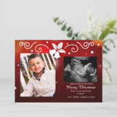 Weihnachts Segen Foto Schwangerschaft Ankündigung (Stehend Vorderseite)