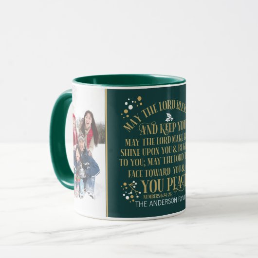 Weihnachts-Segen-Nummern im Foto 6:24-26 Tasse (Vorderseite Links)