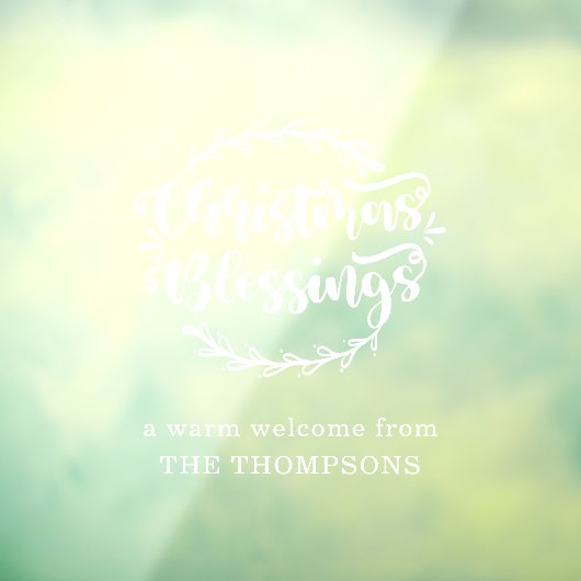 Weihnachts-Segen-Script-Begrüßungsnamen Fensteraufkleber (Blatt 3)