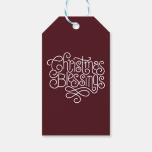 Weihnachts-Segen-Skript für Spaß monoline Geschenkanhänger