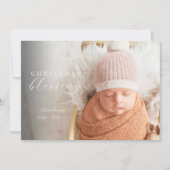 Weihnachts-Segen Urlaub Geburtserklärung ankündige Feiertagskarte (Vorderseite)