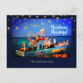 Weihnachts-Segmentboat geht auf Postkarte (Vorderseite)