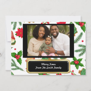 Weihnachts-Segnung Christliche Personalisierte Kar Feiertagskarte