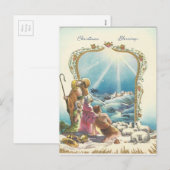 Weihnachts-Segnung Feiertagspostkarte (Vorne/Hinten)