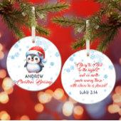 Weihnachts-Segnung niedlicher Pinguin-Ornament Keramik Ornament