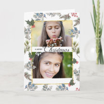 Weihnachts-Segnungen 2 Fotokarte Soft Watercolor