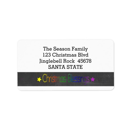 Weihnachts-Segnungen Adressaufkleber (Vorne)