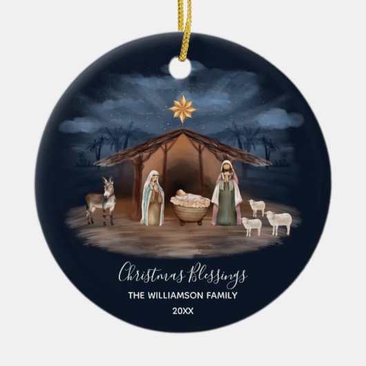 Weihnachts-Segnungen Christlich Keramik Ornament (Vorne)