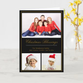 Weihnachts-Segnungen Custom Family Foto Karte (Gelbe Blume)