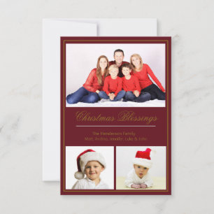 Weihnachts-Segnungen Custom Family Foto Karte