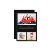 Weihnachts-Segnungen Custom Family Foto Karte (Vorderseite/Rückseite Beispiel)