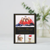 Weihnachts-Segnungen Custom Family Foto Postkarte (Stehend Vorderseite)