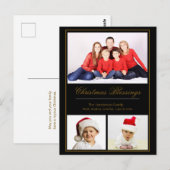 Weihnachts-Segnungen Custom Family Foto Postkarte (Vorne/Hinten)