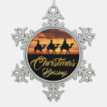 Weihnachts Segnungen Drei Weisen Orange Sonnenunte