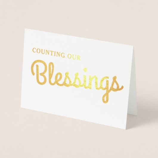 Weihnachts-Segnungen | Family Foto Gold Folienkarte (Vorderseite)