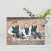 Weihnachts-Segnungen Feiertagskarte (Stehend Vorderseite)