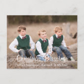 Weihnachts-Segnungen Feiertagspostkarte (Vorderseite)