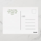 Weihnachts-Segnungen floral Folien Feiertagspostkarte (Rückseite)