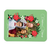 Weihnachts-Segnungen floral Magnet (Horizontal)