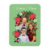 Weihnachts-Segnungen floral Magnet (Vertikal)
