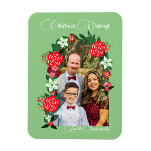 Weihnachts-Segnungen floral Magnet