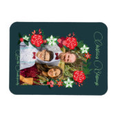 Weihnachts-Segnungen floral Magnet (Horizontal)