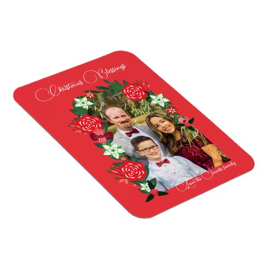 Weihnachts-Segnungen floral Magnet (Rechte Seite)