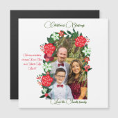 Weihnachts-Segnungen floral Magnetkarte (Vorne/Hinten)