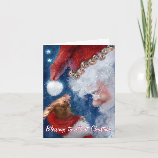 Weihnachts-Segnungen für alle Feiertagskarte (Vorderseite)