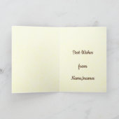 Weihnachts-Segnungen Gold Frost Design Karte (Innenseite)