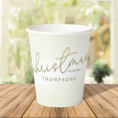 Weihnachts-Segnungen Gold-Kalligrafie-Skript Pappbecher
